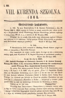 Kurenda Szkolna. 1866, kurenda 8