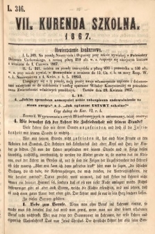 Kurenda Szkolna. 1867, kurenda 7