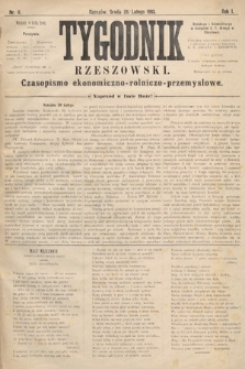 Tygodnik Rzeszowski : czasopismo ekonomiczno-rolniczo-przemysłowe. R. 1, 1883, nr 8