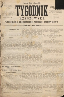 Tygodnik Rzeszowski : czasopismo ekonomiczno-rolniczo-przemysłowe. R. 1, 1883, nr 9