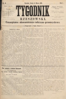 Tygodnik Rzeszowski : czasopismo ekonomiczno-rolniczo-przemysłowe. R. 1, 1883, nr 10