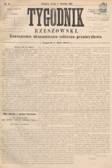 Tygodnik Rzeszowski : czasopismo ekonomiczno-rolniczo-przemysłowe. R. 1, 1883, nr 14