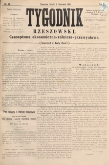 Tygodnik Rzeszowski : czasopismo ekonomiczno-rolniczo-przemysłowe. R. 1, 1883, nr 22