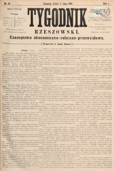 Tygodnik Rzeszowski : czasopismo ekonomiczno-rolniczo-przemysłowe. R. 1, 1883, nr 26