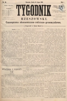 Tygodnik Rzeszowski : czasopismo ekonomiczno-rolniczo-przemysłowe. R. 1, 1883, nr 28