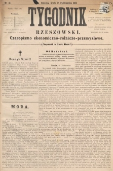 Tygodnik Rzeszowski : czasopismo ekonomiczno-rolniczo-przemysłowe. R. 1, 1883, nr 41