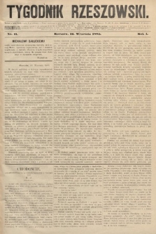 Tygodnik Rzeszowski. R. 1 [2], 1885, nr 11