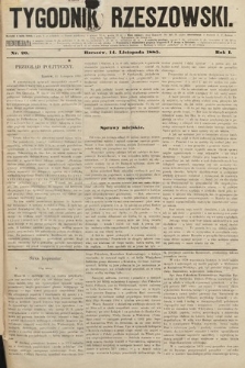 Tygodnik Rzeszowski. R. 1 [2], 1885, nr 20