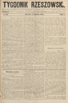 Tygodnik Rzeszowski. R. 1 [2], 1885, nr 23