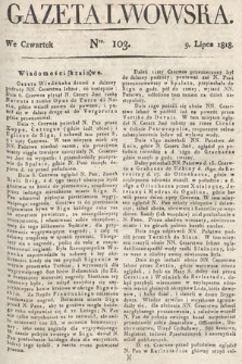 Gazeta Lwowska. 1818, nr 103