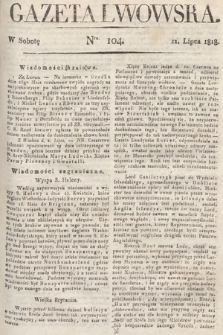 Gazeta Lwowska. 1818, nr 104