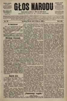 Głos Narodu : dziennik polityczny, założony w r. 1893 przez Józefa Rogosza (wydanie poranne). 1905, nr 67