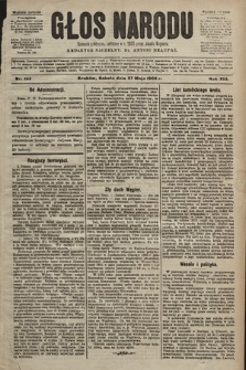 Głos Narodu : dziennik polityczny, założony w r. 1893 przez Józefa Rogosza (wydanie poranne). 1905, nr 144