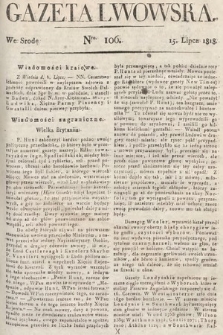 Gazeta Lwowska. 1818, nr 106