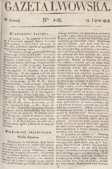 Gazeta Lwowska. 1818, nr 108