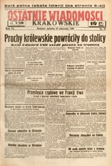 Ostatnie Wiadomości Krakowskie. 1936, nr 25