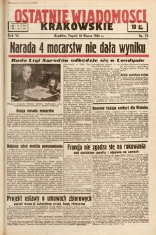 Ostatnie Wiadomości Krakowskie. 1936, nr 75