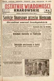 Ostatnie Wiadomości Krakowskie. 1936, nr 78