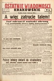 Ostatnie Wiadomości Krakowskie. 1936, nr 94