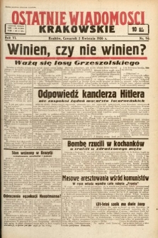 Ostatnie Wiadomości Krakowskie. 1936, nr 96