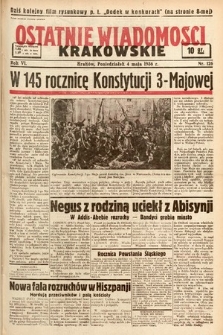 Ostatnie Wiadomości Krakowskie. 1936, nr 126