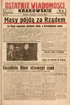 Ostatnie Wiadomości Krakowskie. 1936, nr 160