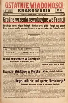 Ostatnie Wiadomości Krakowskie. 1936, nr 161