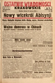 Ostatnie Wiadomości Krakowskie. 1936, nr 166