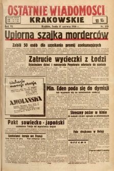 Ostatnie Wiadomości Krakowskie. 1936, nr 170