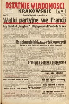 Ostatnie Wiadomości Krakowskie. 1936, nr 179