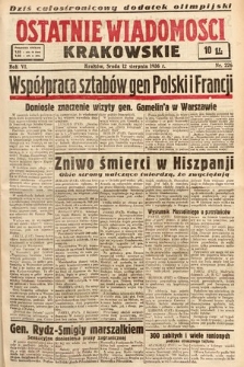 Ostatnie Wiadomości Krakowskie. 1936, nr 226