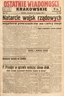 Ostatnie Wiadomości Krakowskie. 1936, nr 234