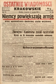 Ostatnie Wiadomości Krakowskie. 1936, nr 241