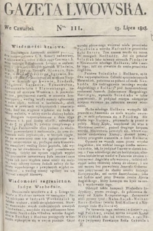 Gazeta Lwowska. 1818, nr 111