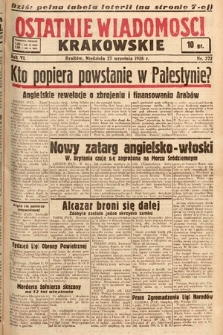 Ostatnie Wiadomości Krakowskie. 1936, nr 272