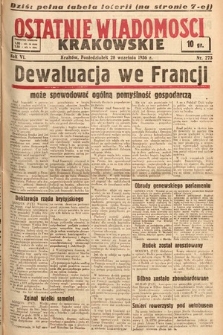 Ostatnie Wiadomości Krakowskie. 1936, nr 273