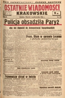 Ostatnie Wiadomości Krakowskie. 1936, nr 281
