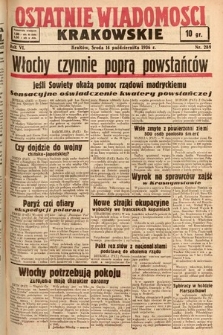 Ostatnie Wiadomości Krakowskie. 1936, nr 289