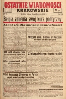 Ostatnie Wiadomości Krakowskie. 1936, nr 292