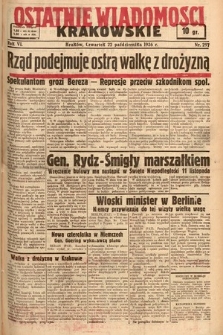 Ostatnie Wiadomości Krakowskie. 1936, nr 297
