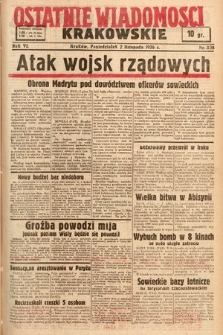 Ostatnie Wiadomości Krakowskie. 1936, nr 308