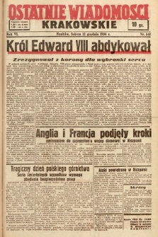 Ostatnie Wiadomości Krakowskie. 1936, nr 348