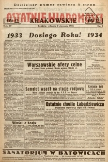 Ostatnie Wiadomości Krakowskie. 1934, nr 2