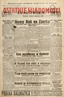 Ostatnie Wiadomości Krakowskie. 1934, nr 3