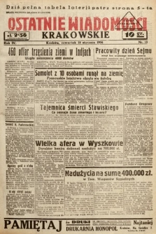 Ostatnie Wiadomości Krakowskie. 1934, nr 18