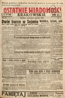 Ostatnie Wiadomości Krakowskie. 1934, nr 21