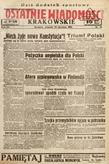 Ostatnie Wiadomości Krakowskie. 1934, nr 30