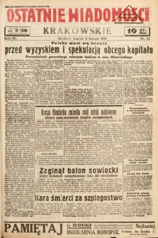 Ostatnie Wiadomości Krakowskie. 1934, nr 33