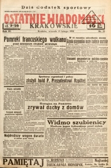 Ostatnie Wiadomości Krakowskie. 1934, nr 44