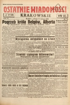 Ostatnie Wiadomości Krakowskie. 1934, nr 55